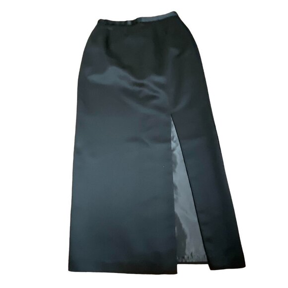 Patra Dresses & Skirts - Patra Vintage Formal High Slit Maxi Skirt Black Size 12